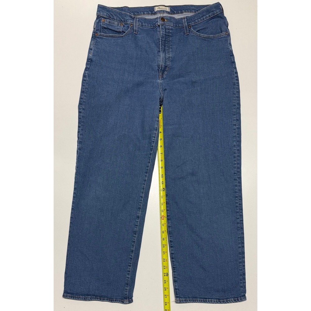 Madewell The Perfect Vintage Wide-Leg Jean Medium Wash Blue Denim Size 33